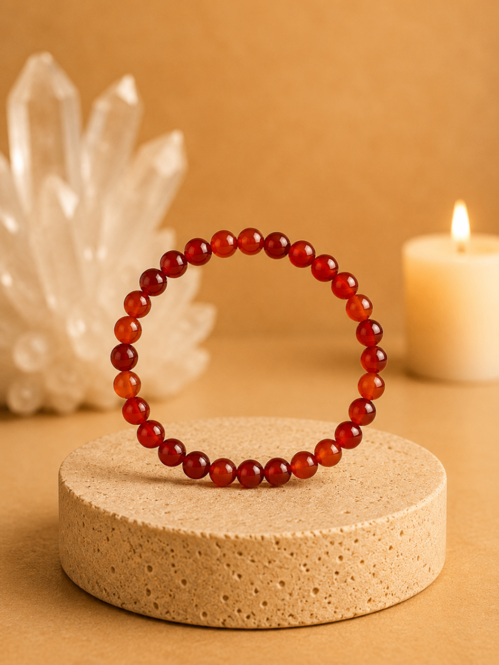 Pulseira Cornalina (Esferas 6mm)