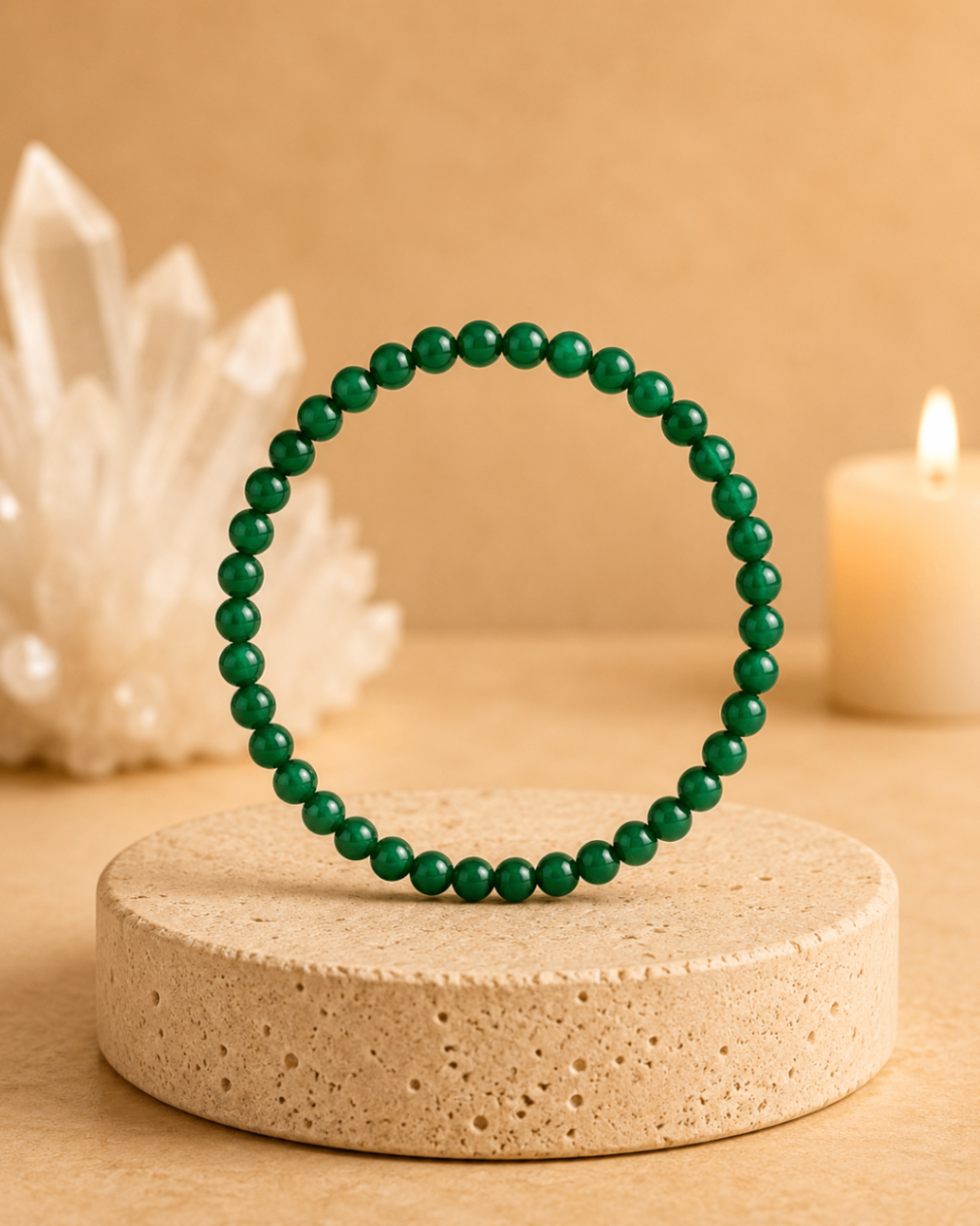Pulseira Esmeralda (Esferas 4mm)