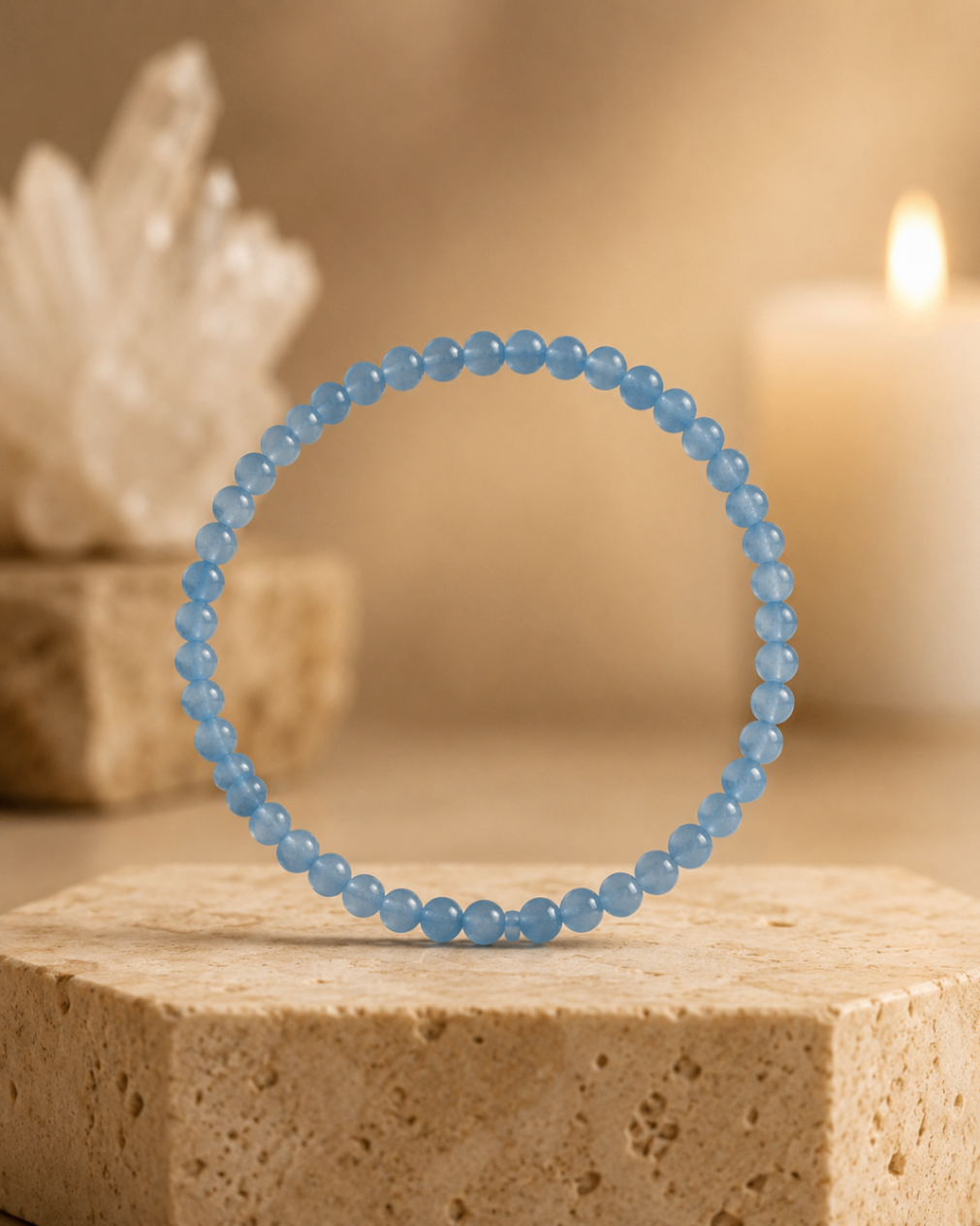 Pulseira Calcedônia (Esferas 6mm)