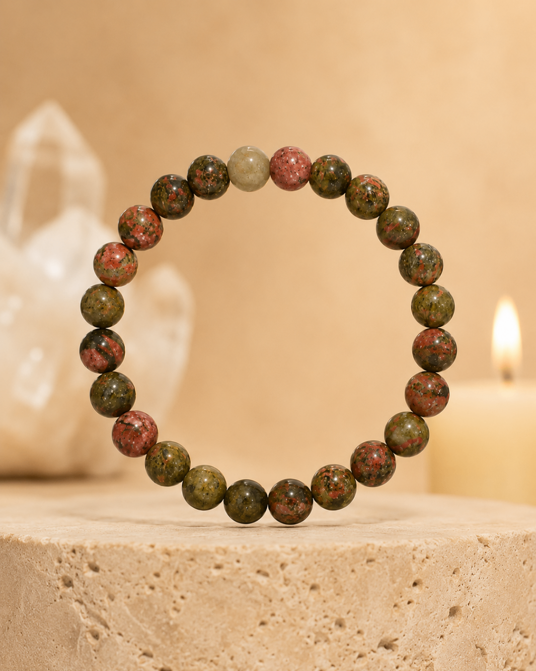 Pulseira Unakite (Esferas 8mm)