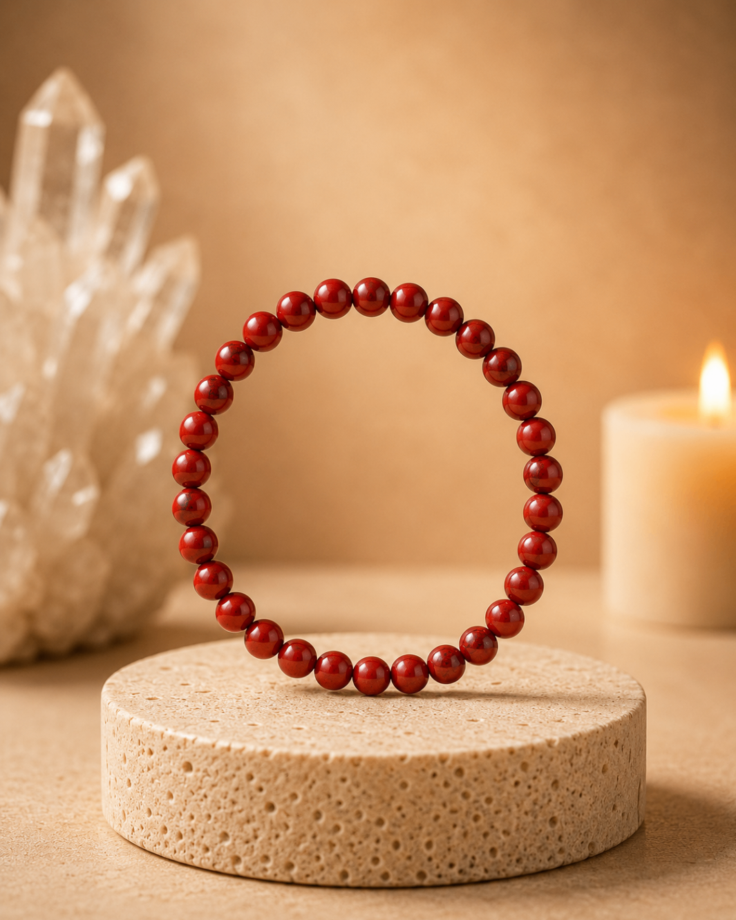 Pulseira Jaspe Vermelho (Esferas 6mm)