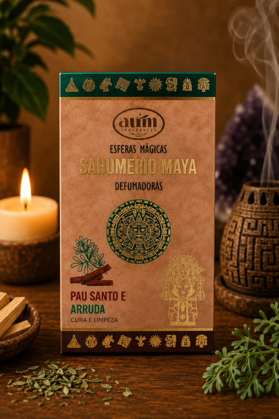 Sahumerio Maya Pau Santo e Arruda