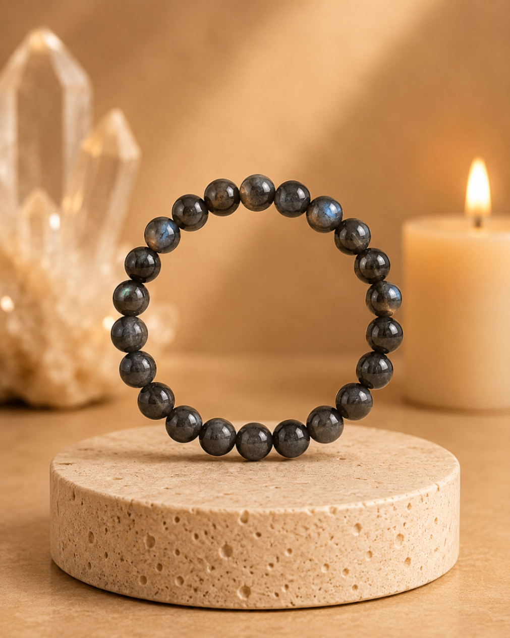 Pulseira Labradorita (Esferas 8mm)