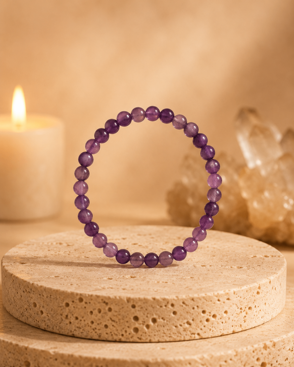 Pulseira Lepidolita (Esferas 8mm)