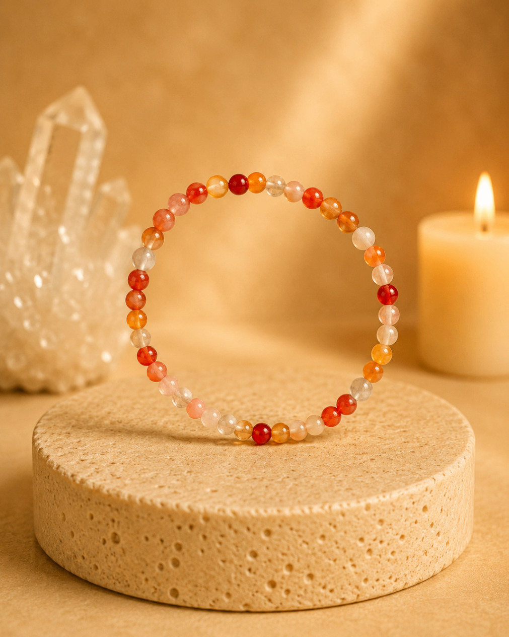 Pulseira Quartzo Hematoide (Esferas 6mm)