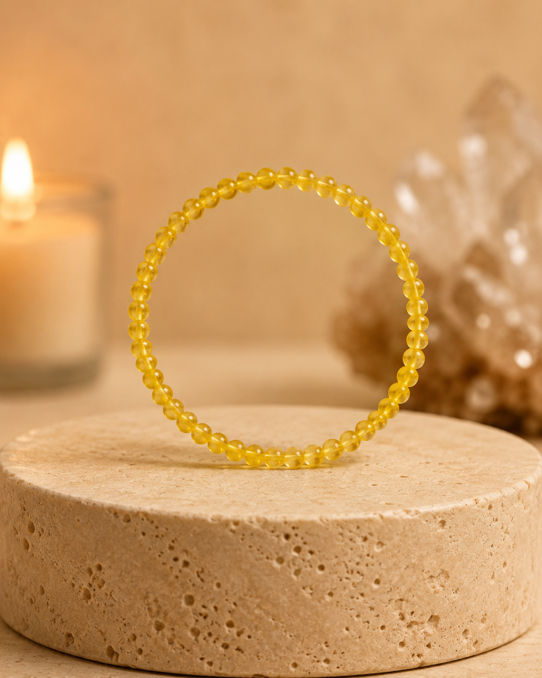 Pulseira Citrino (Esferas 4mm)