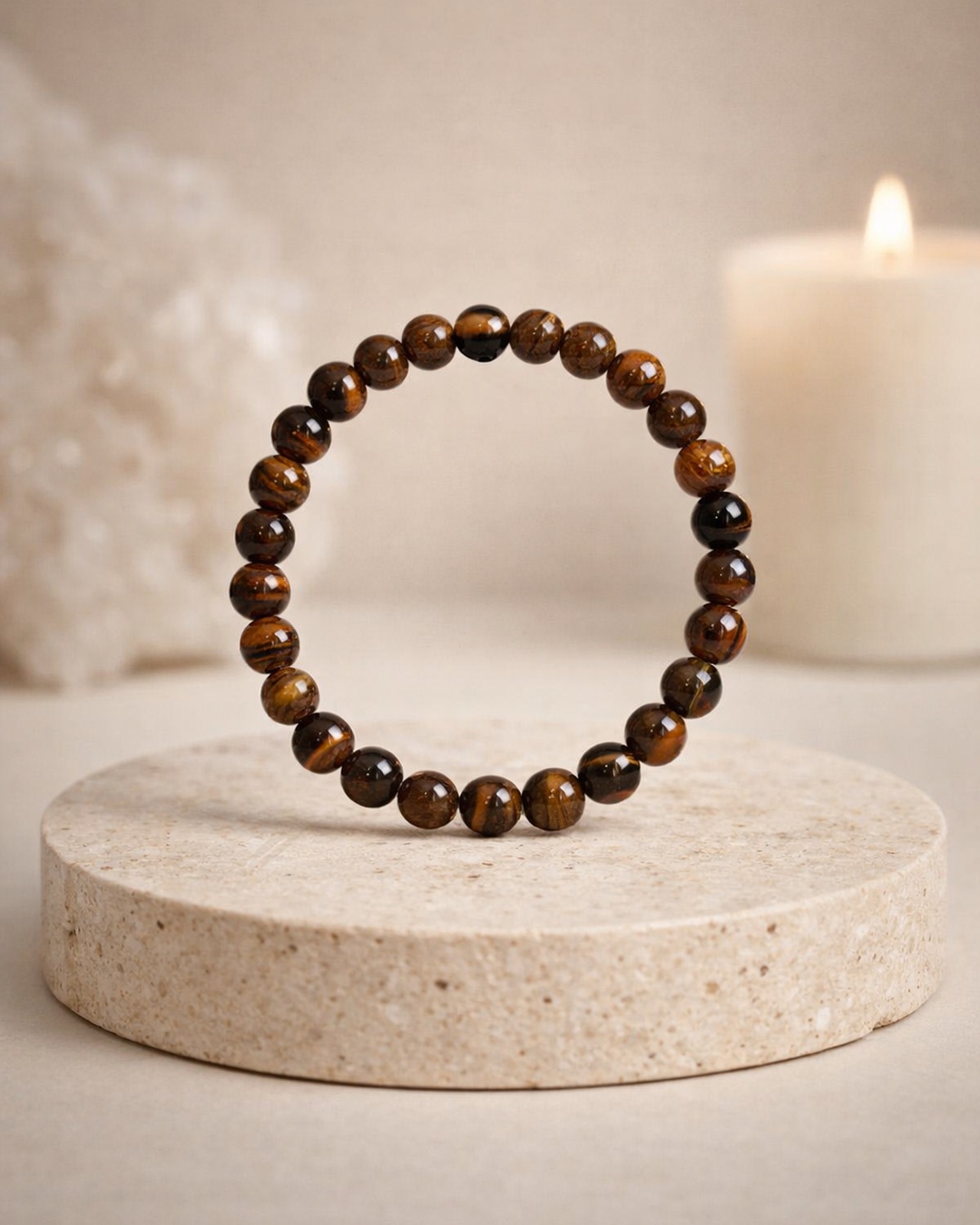 Pulseira de Olho de Tigre 8mm