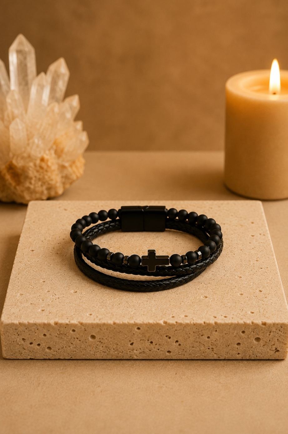 Pulseira Masculina com Ónix Mate