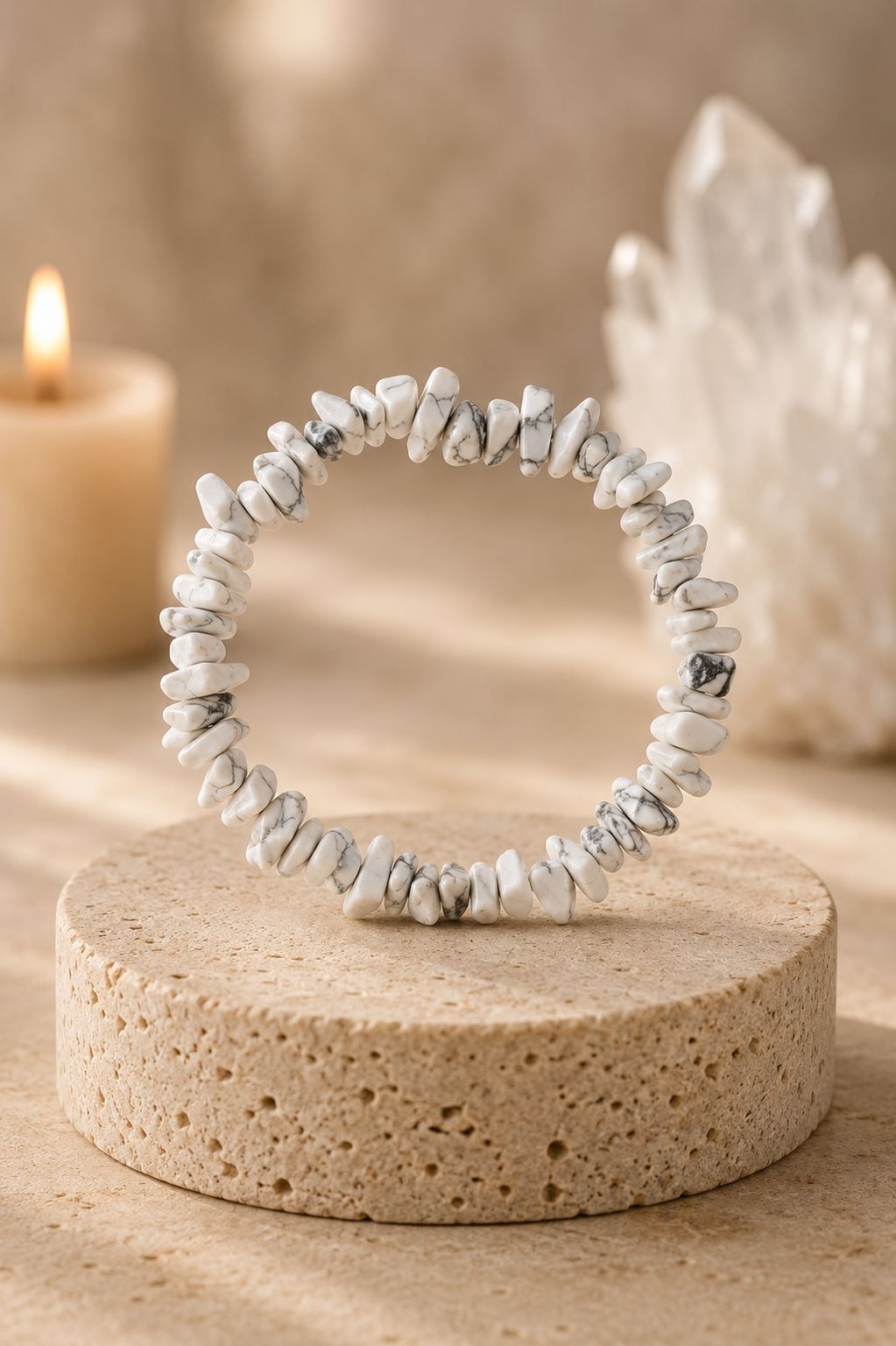 Pulseira Howlita (Cascalho)