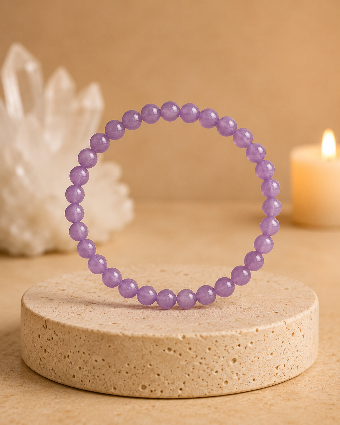 Pulseira Kunzite (Esferas 6mm)