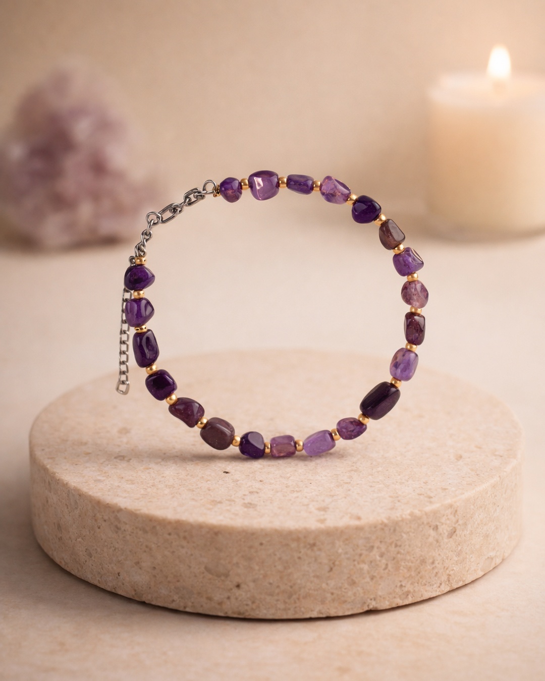 Pulseira de Ametista 8mm