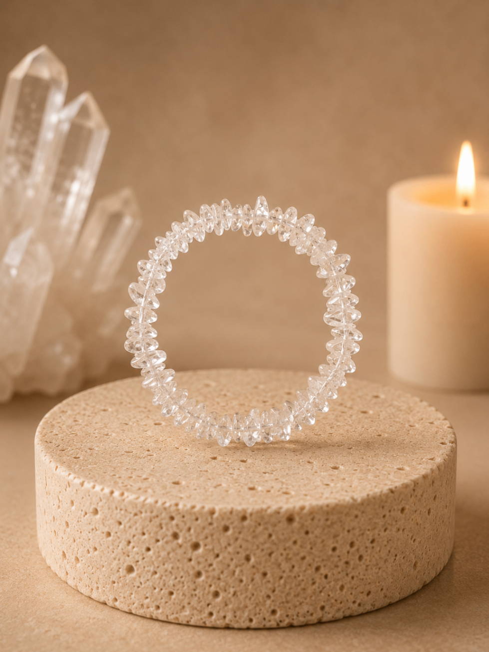 Pulseira Cristal de Rocha (Cascalho)