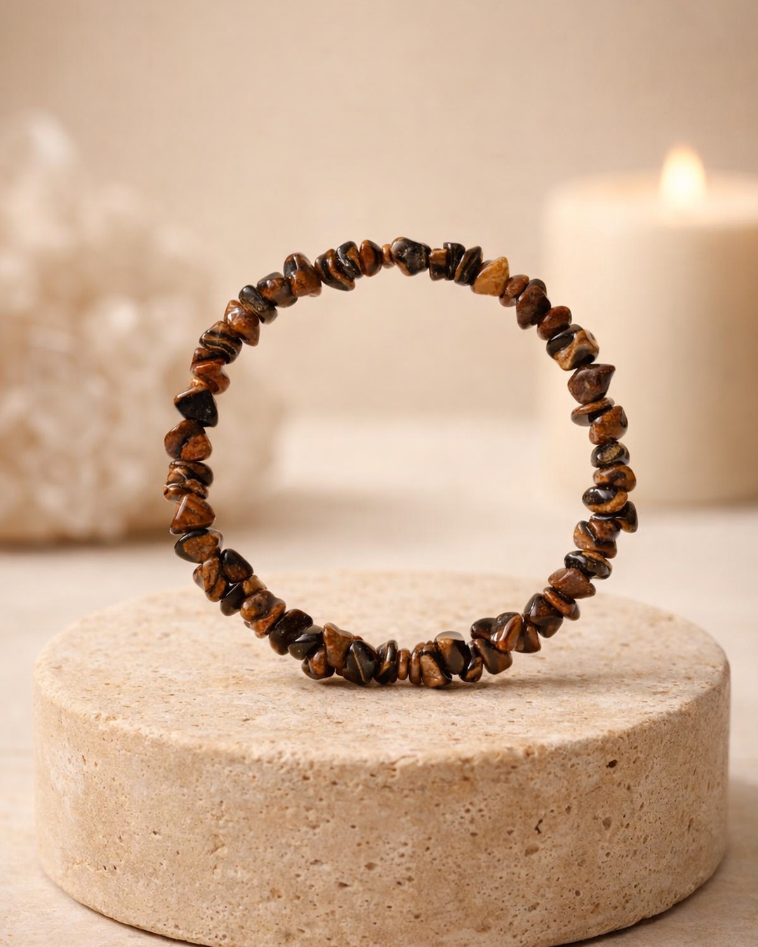 Pulseira de Olho de Tigre Cascalho