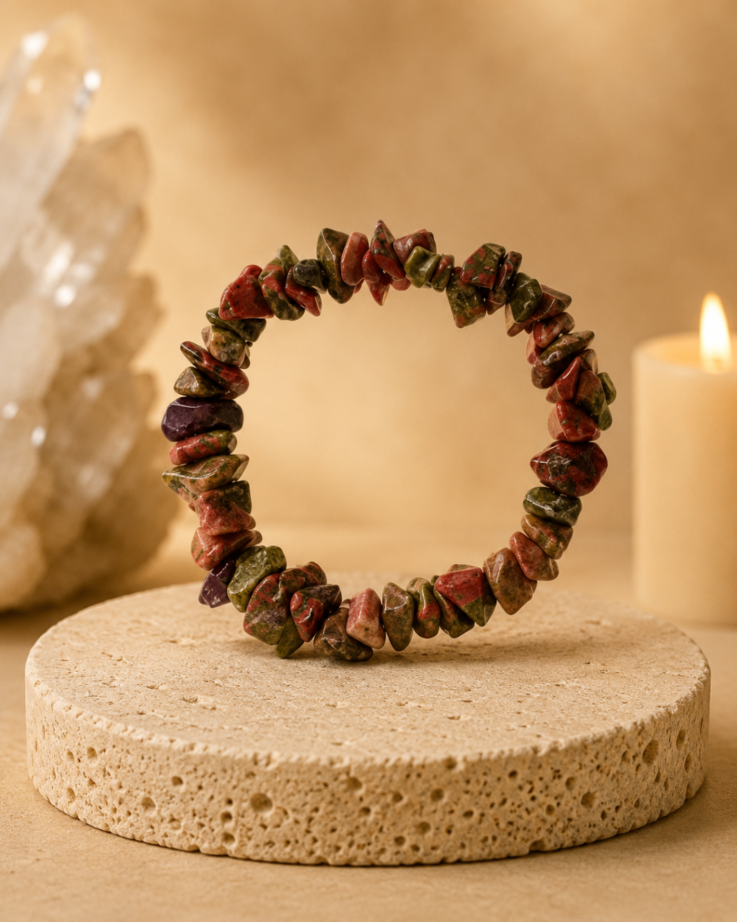 Pulseira Unakite (Cascalho)