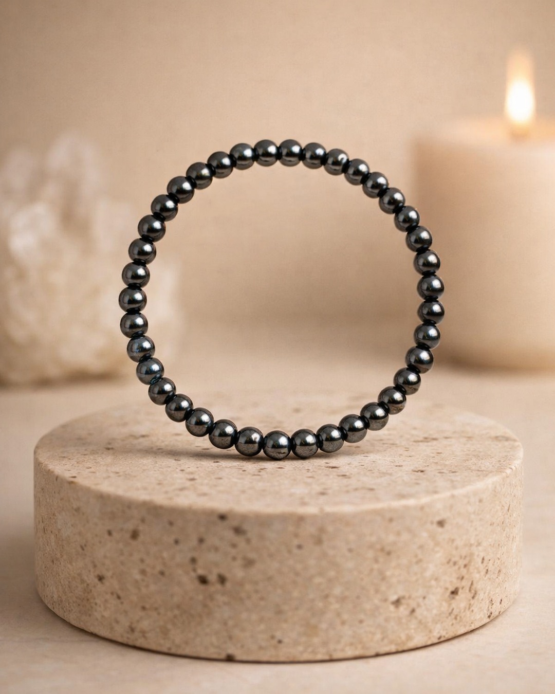 Pulseira de Hematite 8mm