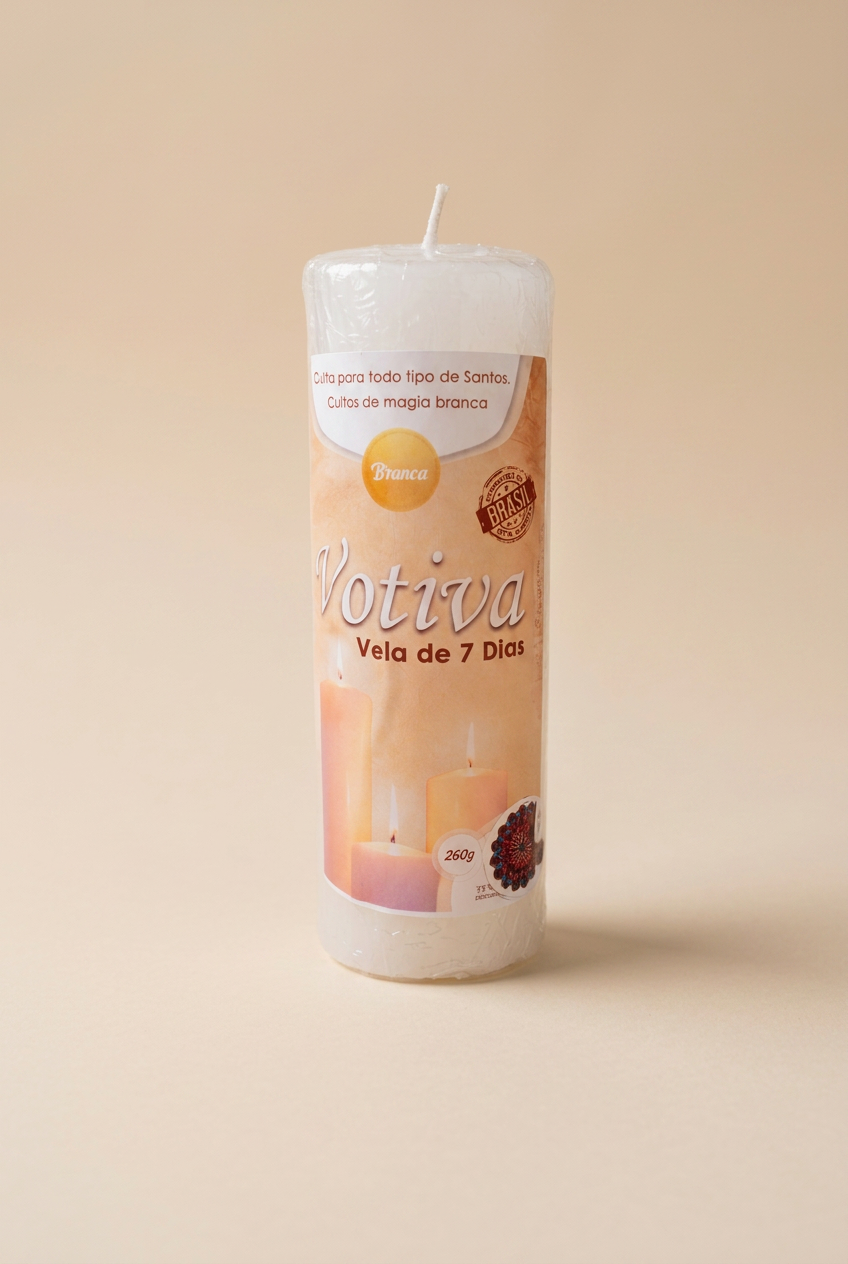 Vela Votiva Branca 7 Dias
