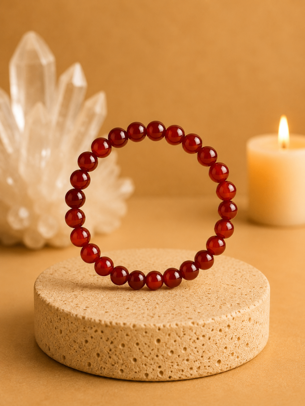 Pulseira Cornalina (Esferas 8mm)