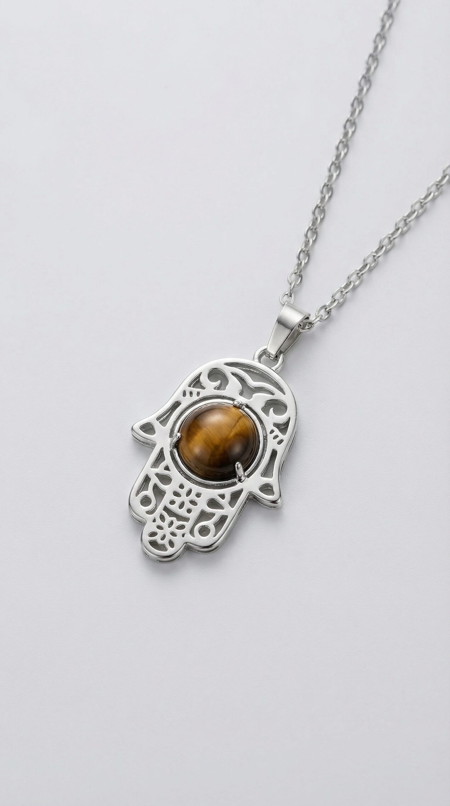 Colar Mão de Hamsa com Olho de Tigre- Boutique dos Cristais 3